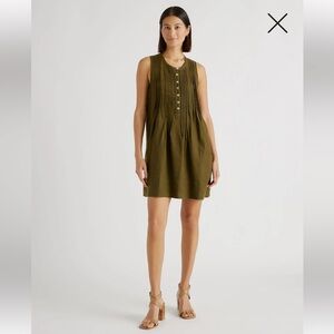Quince 100% European Linen Sleeveless Swing Dress